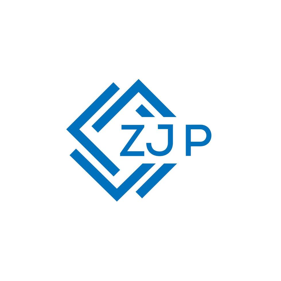 zjp Technologie Brief Logo Design auf Weiß Hintergrund. zjp kreativ Initialen Technologie Brief Logo Konzept. zjp Technologie Brief Design. vektor