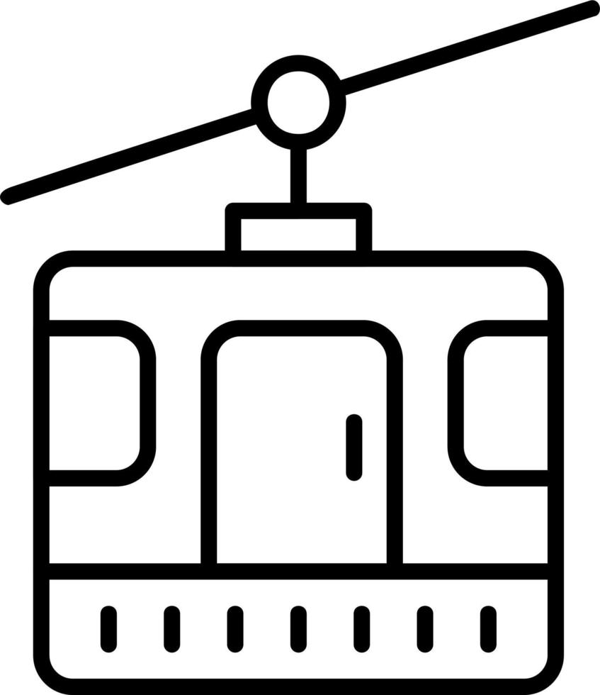 kabel- bil stuga vektor ikon