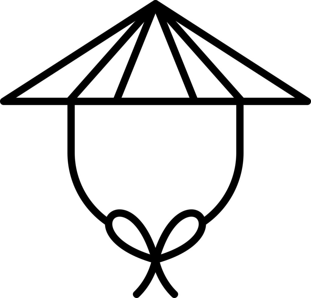 Chinesisch Hut Vektor Symbol