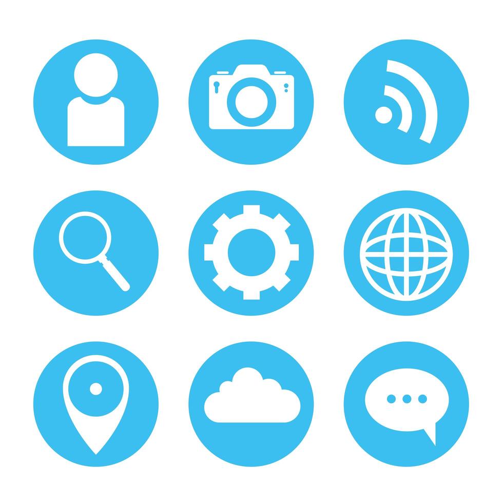 Social Media Icon Set vektor