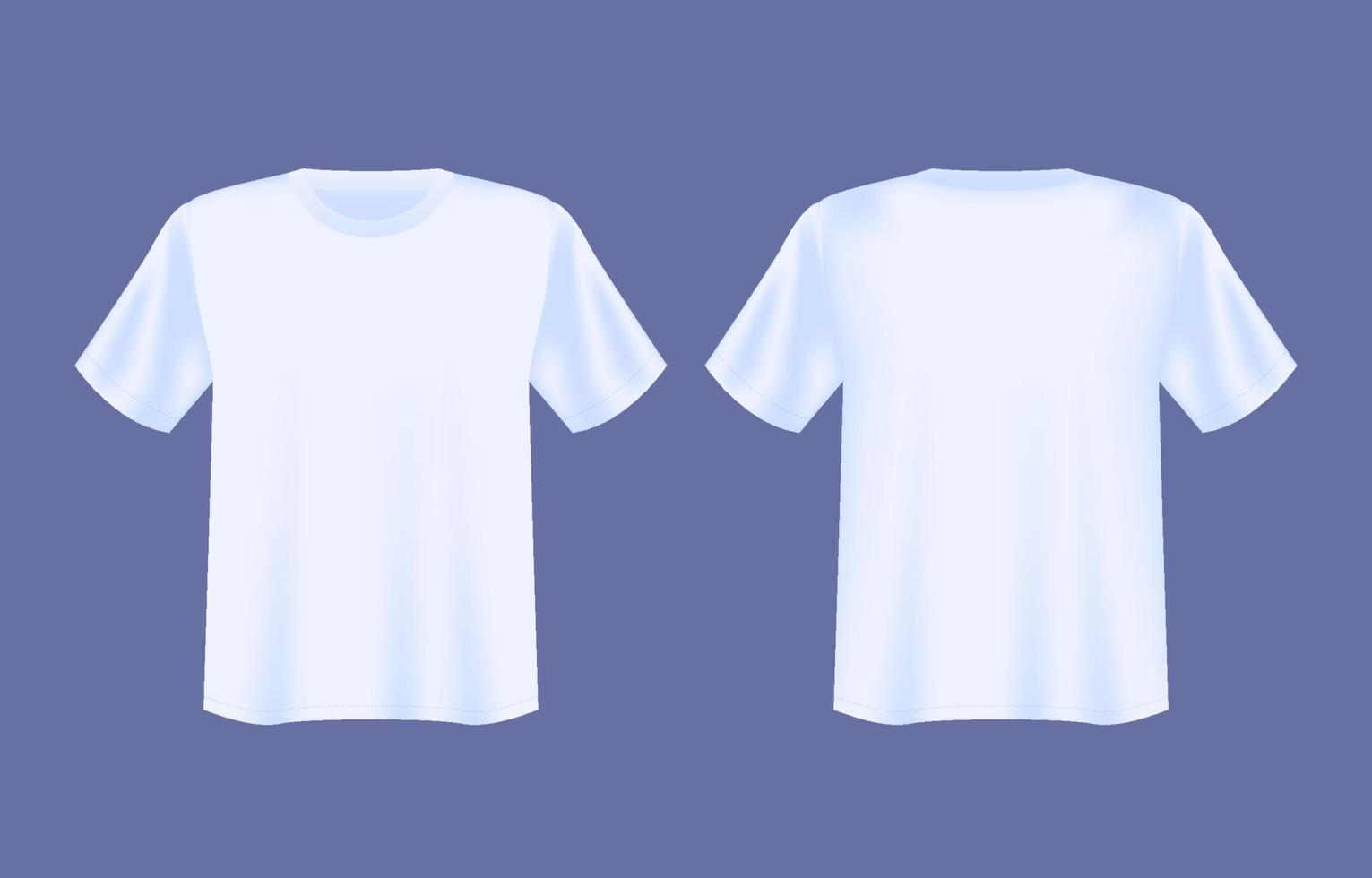 realistisk vit t-shirt falsk upp vektor