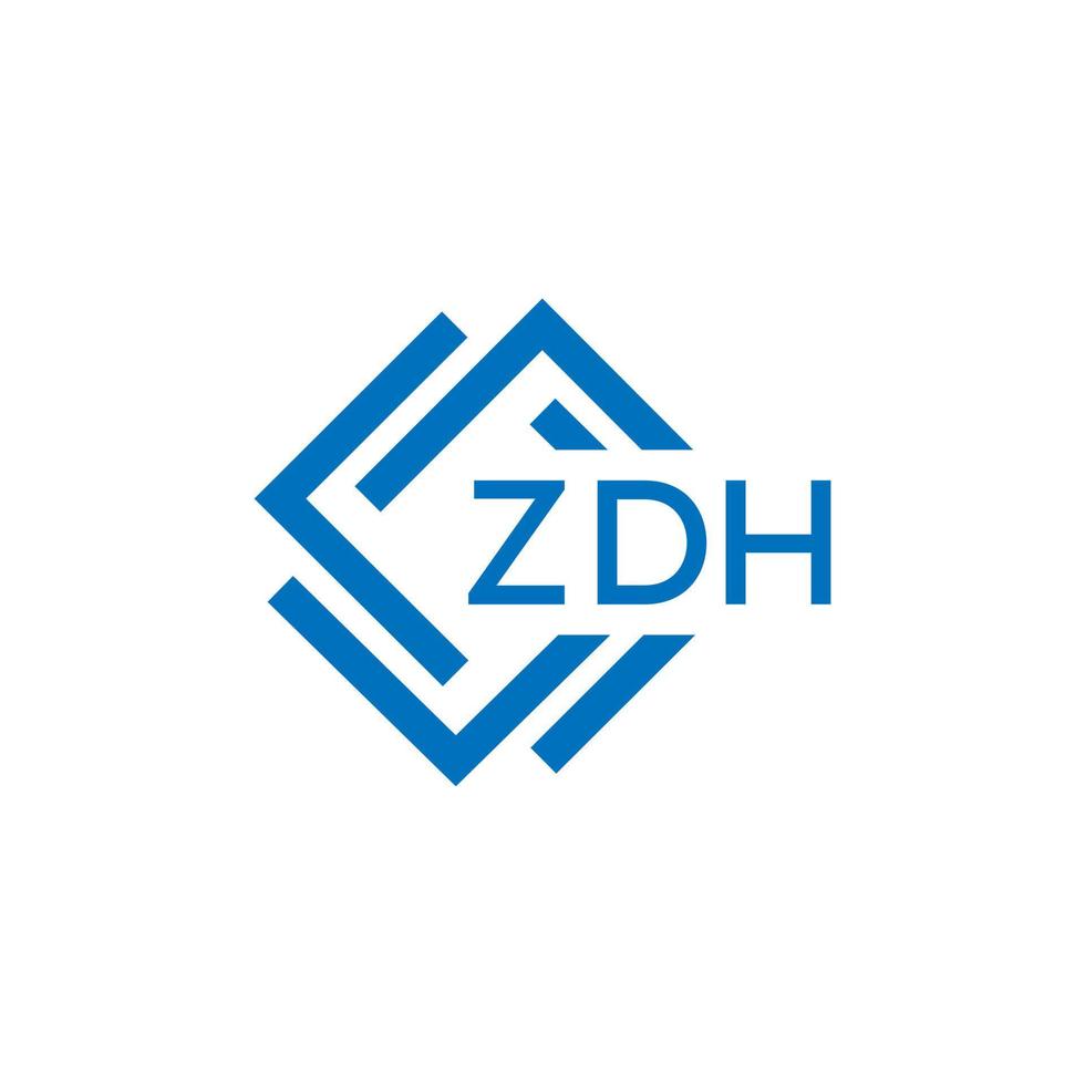 zdh Technologie Brief Logo Design auf Weiß Hintergrund. zdh kreativ Initialen Technologie Brief Logo Konzept. zdh Technologie Brief Design. vektor