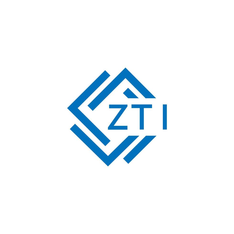 zti teknologi brev logotyp design på vit bakgrund. zti kreativ initialer teknologi brev logotyp begrepp. zti teknologi brev design. vektor