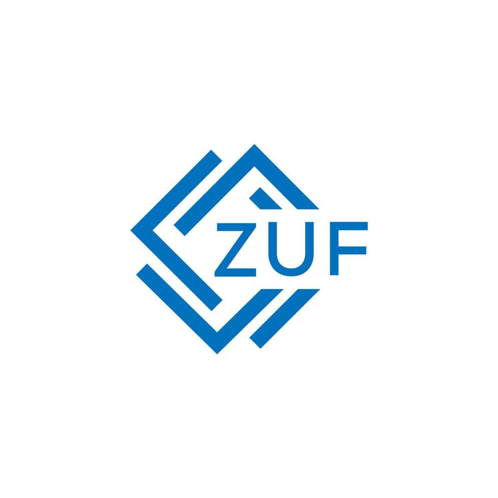 zuf teknologi brev logotyp design på vit bakgrund. zuf kreativ initialer teknologi brev logotyp begrepp. zuf teknologi brev design. vektor