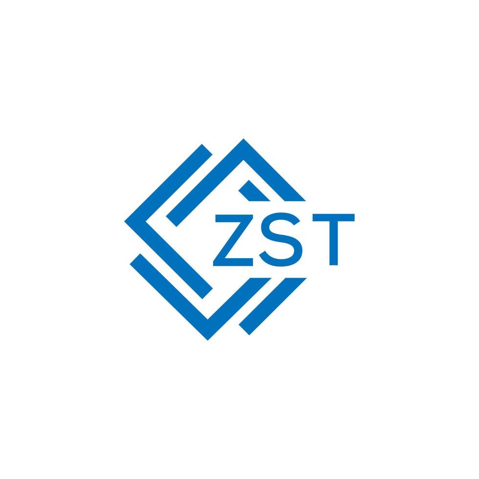 zst Technologie Brief Logo Design auf Weiß Hintergrund. zst kreativ Initialen Technologie Brief Logo Konzept. zst Technologie Brief Design. vektor