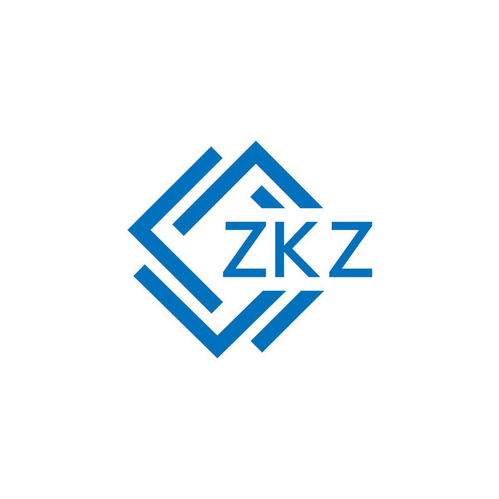 zkz Technologie Brief Logo Design auf Weiß Hintergrund. zkz kreativ Initialen Technologie Brief Logo Konzept. zkz Technologie Brief Design. vektor