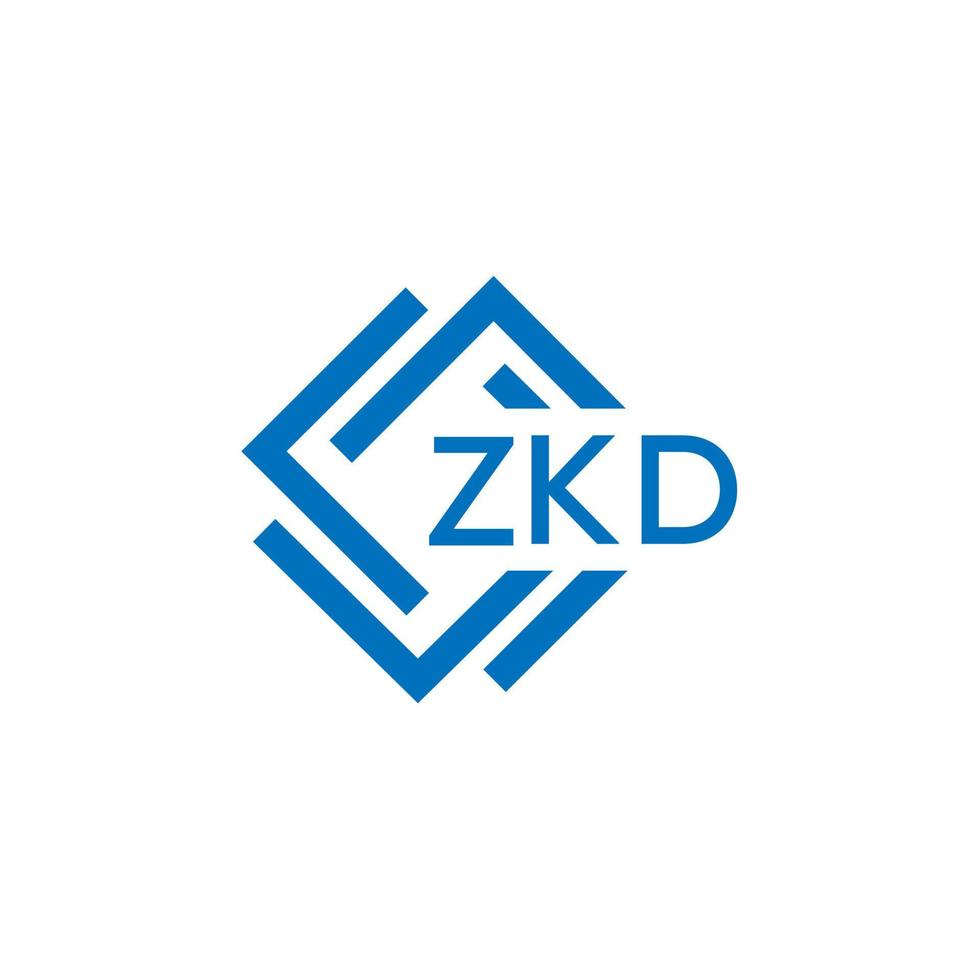 zkd Technologie Brief Logo Design auf Weiß Hintergrund. zkd kreativ Initialen Technologie Brief Logo Konzept. zkd Technologie Brief Design. vektor