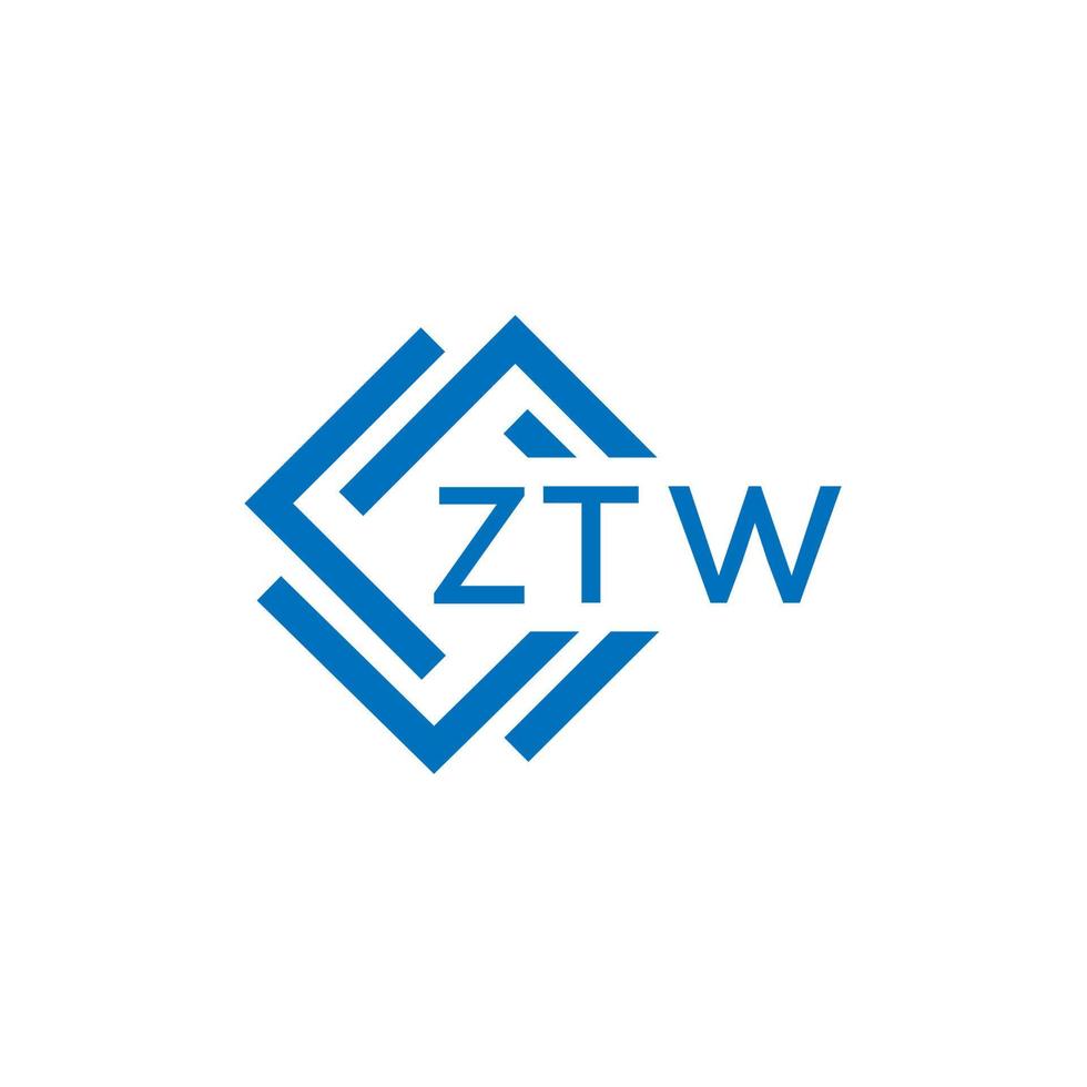 ztw teknologi brev logotyp design på vit bakgrund. ztw kreativ initialer teknologi brev logotyp begrepp. ztw teknologi brev design. vektor