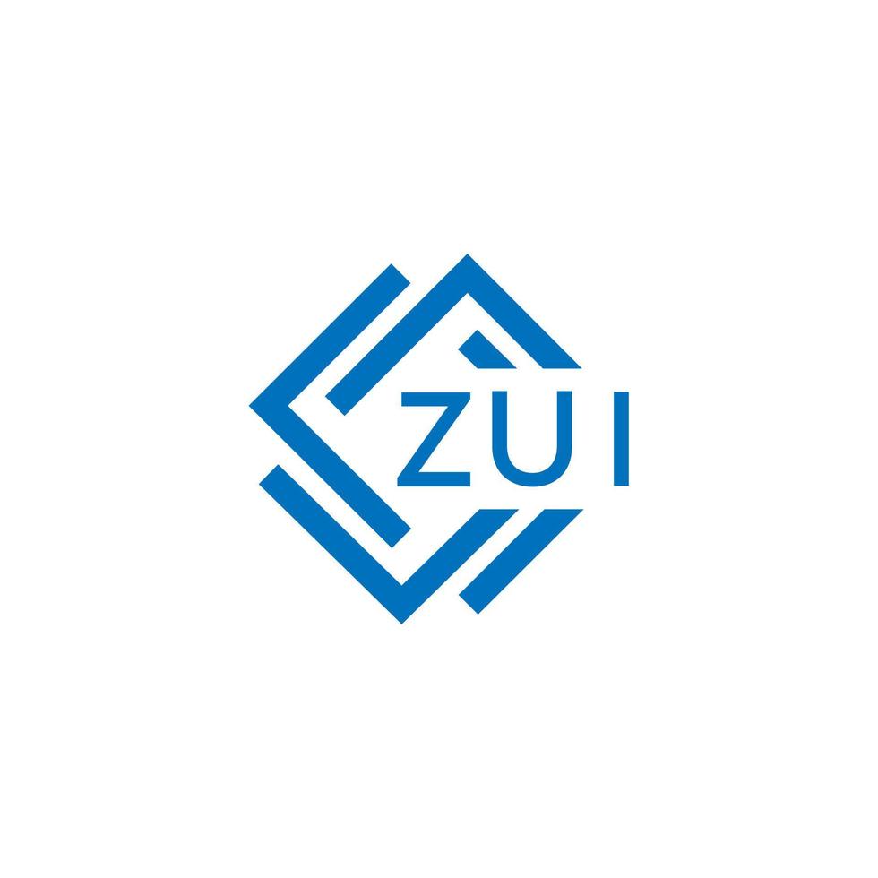 zui Technologie Brief Logo Design auf Weiß Hintergrund. zui kreativ Initialen Technologie Brief Logo Konzept. zui Technologie Brief Design. vektor