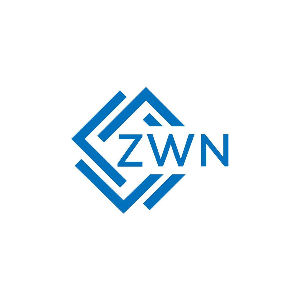 zwn Technologie Brief Logo Design auf Weiß Hintergrund. zwn kreativ Initialen Technologie Brief Logo Konzept. zwn Technologie Brief Design. vektor