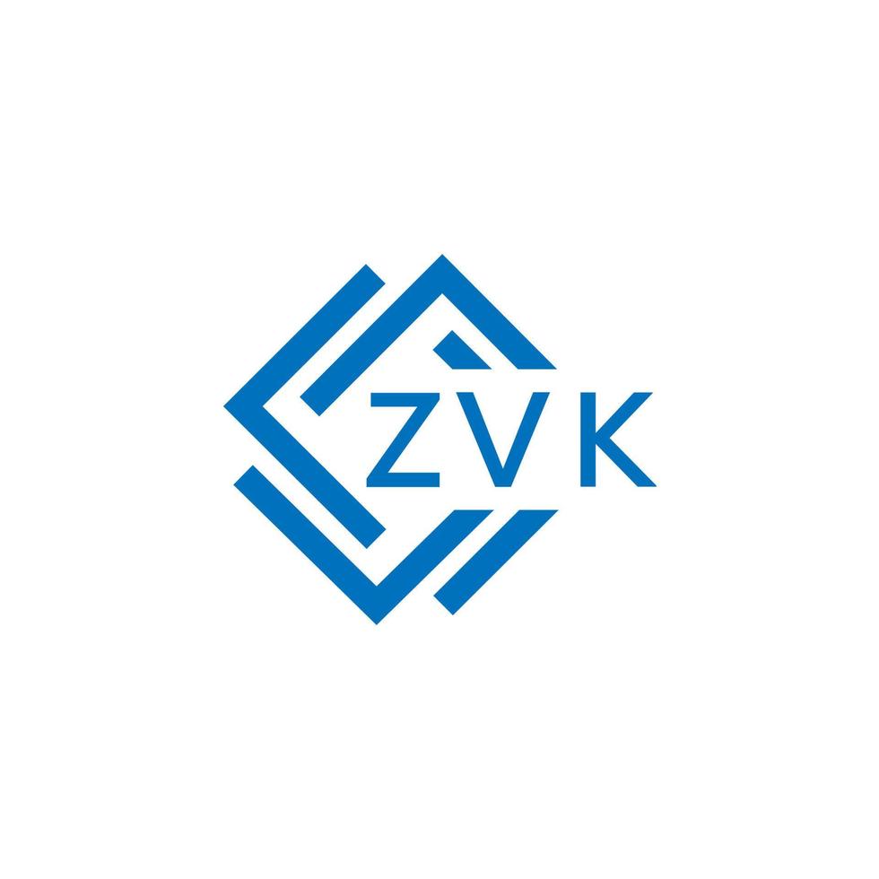 zvk Technologie Brief Logo Design auf Weiß Hintergrund. zvk kreativ Initialen Technologie Brief Logo Konzept. zvk Technologie Brief Design. vektor