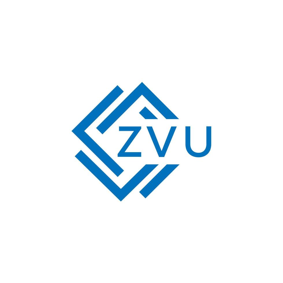 zvu Technologie Brief Logo Design auf Weiß Hintergrund. zvu kreativ Initialen Technologie Brief Logo Konzept. zvu Technologie Brief Design. vektor