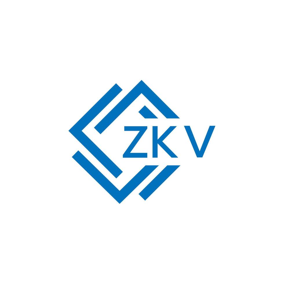 zkv Technologie Brief Logo Design auf Weiß Hintergrund. zkv kreativ Initialen Technologie Brief Logo Konzept. zkv Technologie Brief Design. vektor