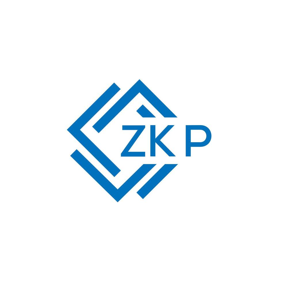 zkp Technologie Brief Logo Design auf Weiß Hintergrund. zkp kreativ Initialen Technologie Brief Logo Konzept. zkp Technologie Brief Design. vektor