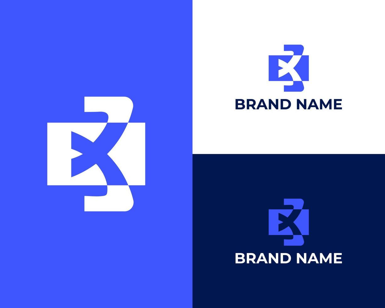 abstrakt brev bx logotyp design mall vektor