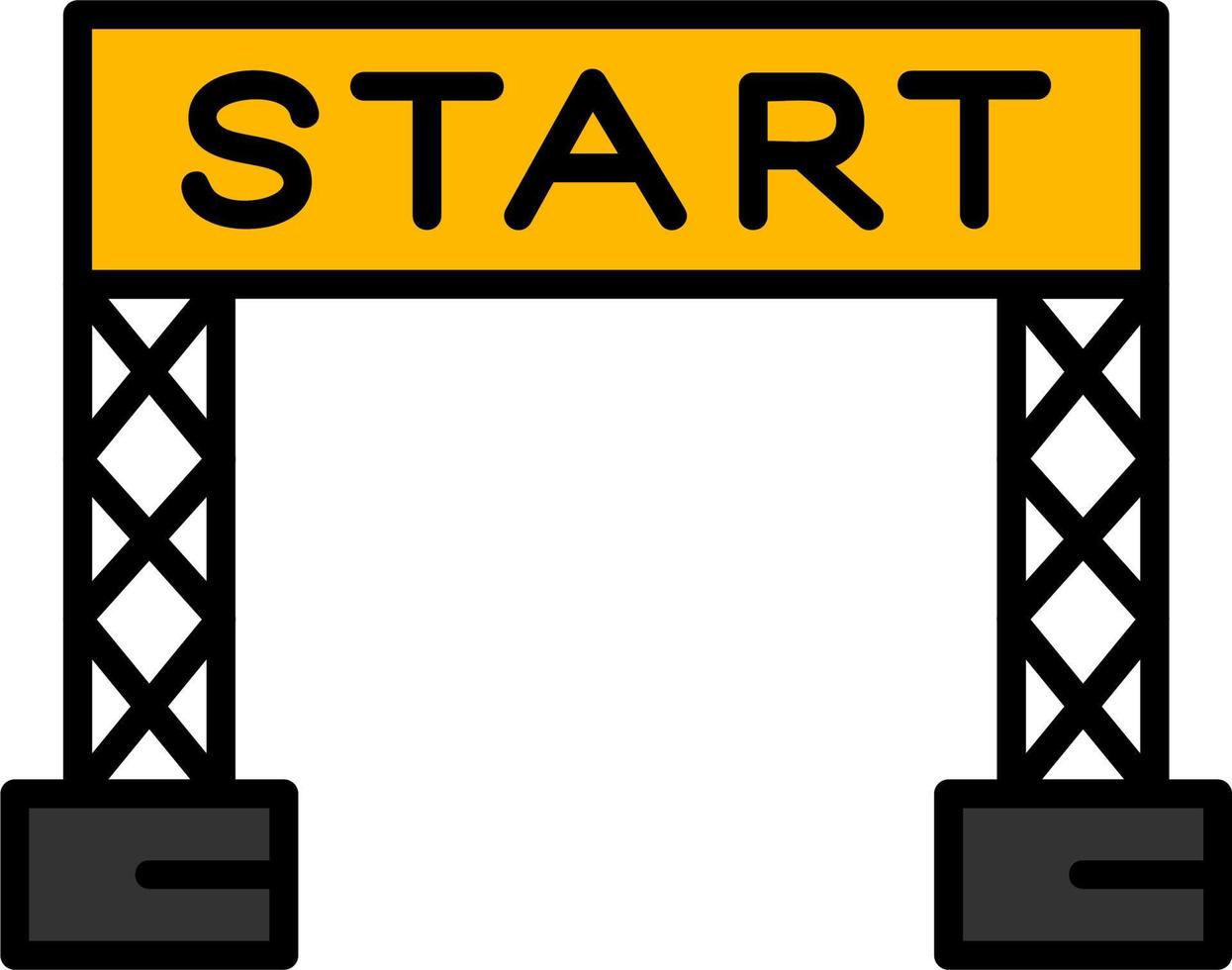 Start Linie Vektor Symbol