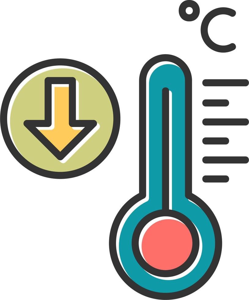 låg temperatur vektor ikon