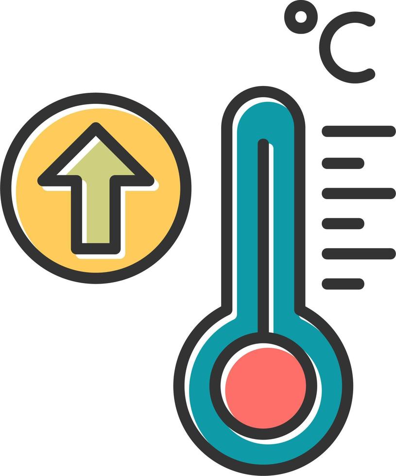 hög temperatur vektor ikon