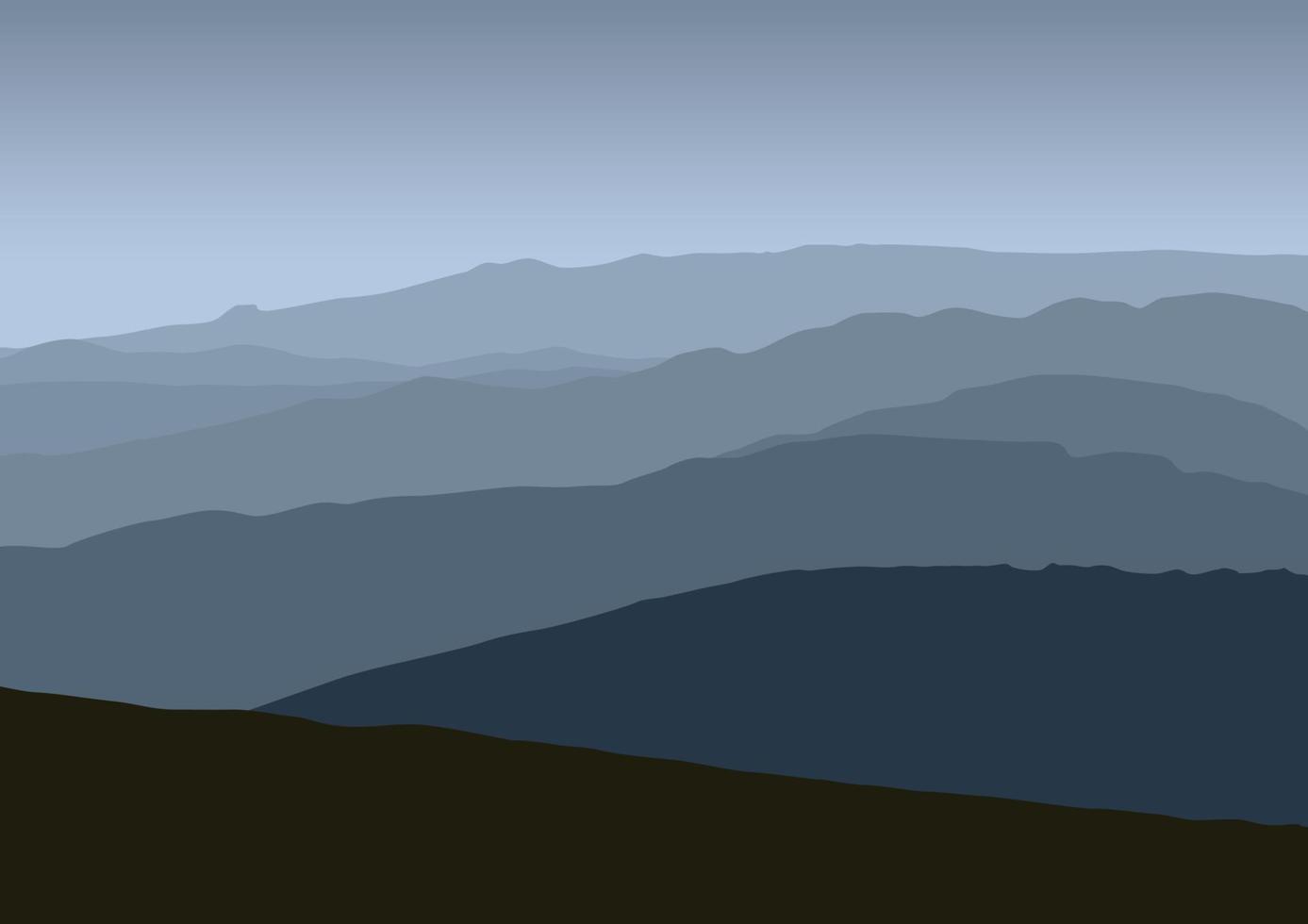 schön Berge Landschaft Vektor Illustration