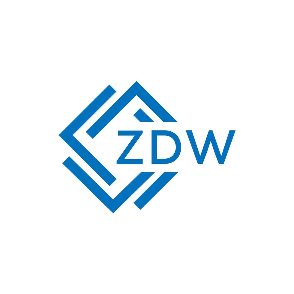 zdw Technologie Brief Logo Design auf Weiß Hintergrund. zdw kreativ Initialen Technologie Brief Logo Konzept. zdw Technik vektor