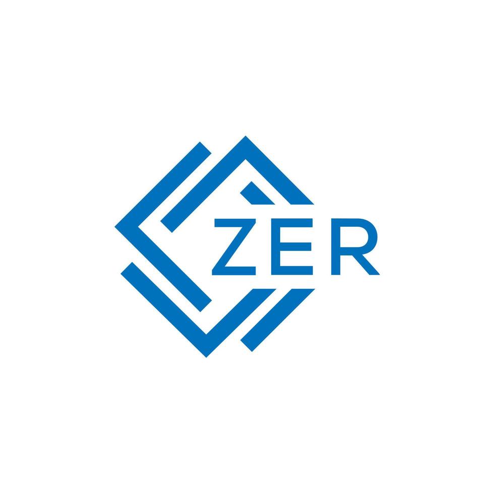 zer Technologie Brief Logo Design auf Weiß Hintergrund. zer kreativ Initialen Technologie Brief Logo Konzept. zer Technologie Brief Design. vektor