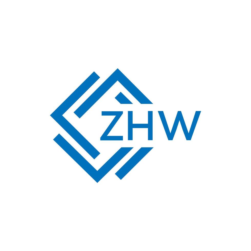 zhw teknologi brev logotyp design på vit bakgrund. zhw kreativ initialer teknologi brev logotyp begrepp. zhw tech vektor