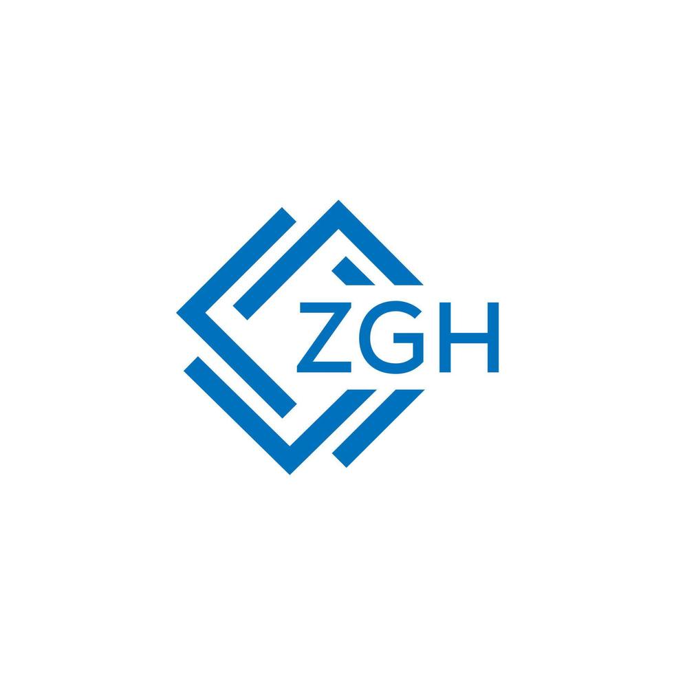 zgh Technologie Brief Logo Design auf Weiß Hintergrund. zgh kreativ Initialen Technologie Brief Logo Konzept. zgh Technologie Brief Design. vektor