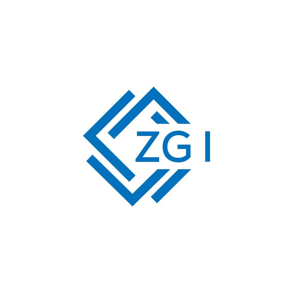 zgi Technologie Brief Logo Design auf Weiß Hintergrund. zgi kreativ Initialen Technologie Brief Logo Konzept. zgi Technologie Brief Design. vektor