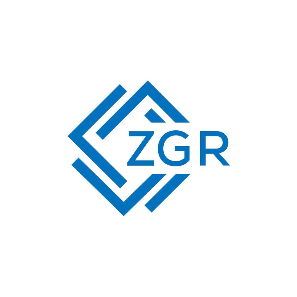 zgr teknologi brev logotyp design på vit bakgrund. zgr kreativ initialer teknologi brev logotyp begrepp. zgr teknologi brev design. vektor