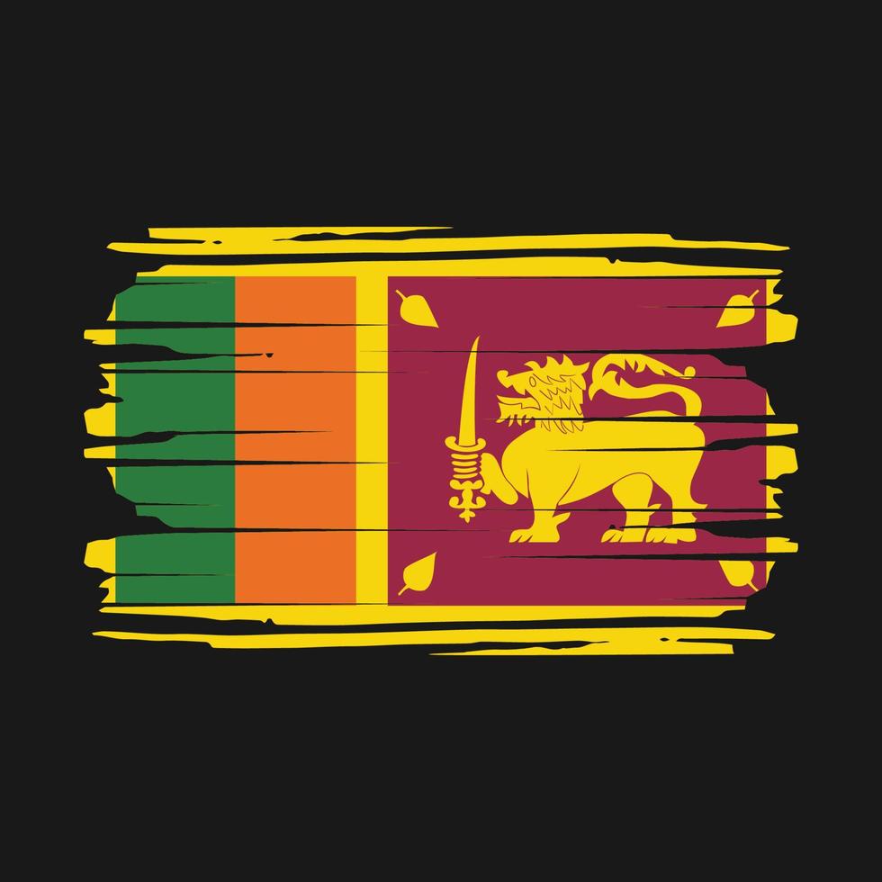 sri lanka flagga borsta vektor