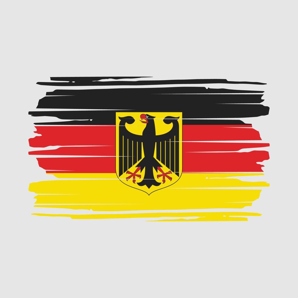 Tyskland flagga borsta vektor