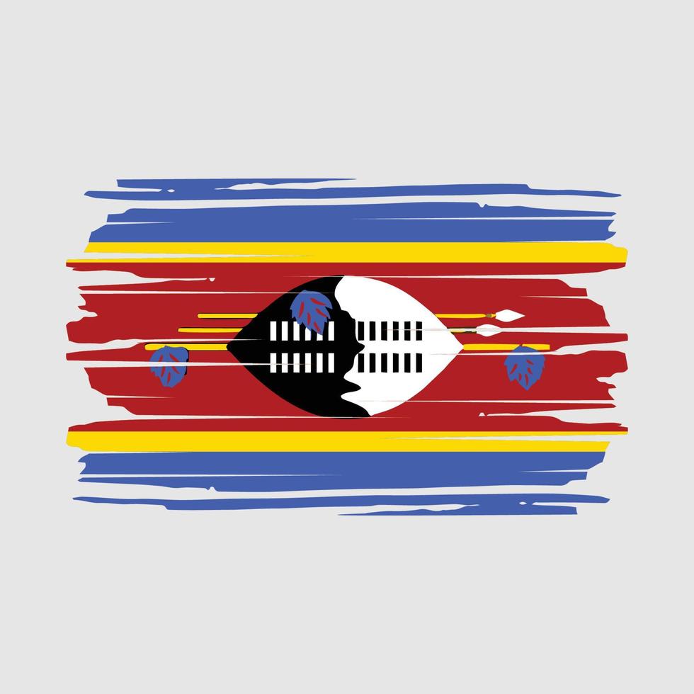 swasiland flag pinselvektor vektor