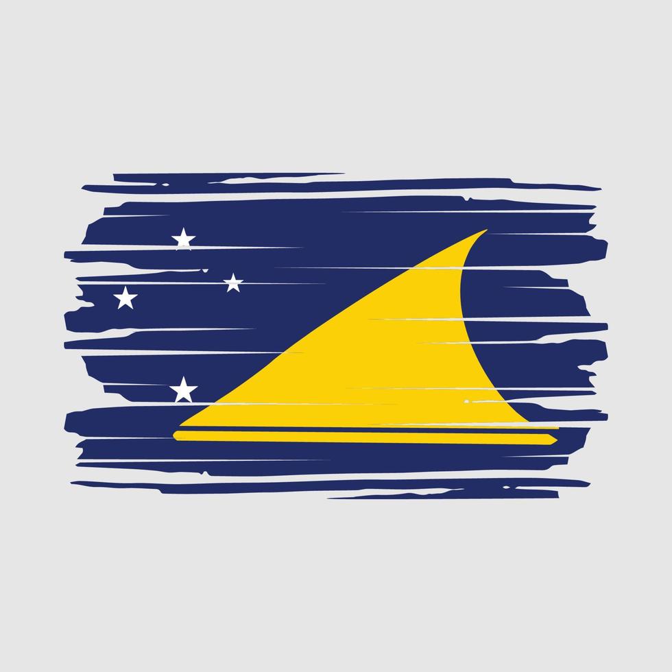 tokelau flag pinselvektor vektor