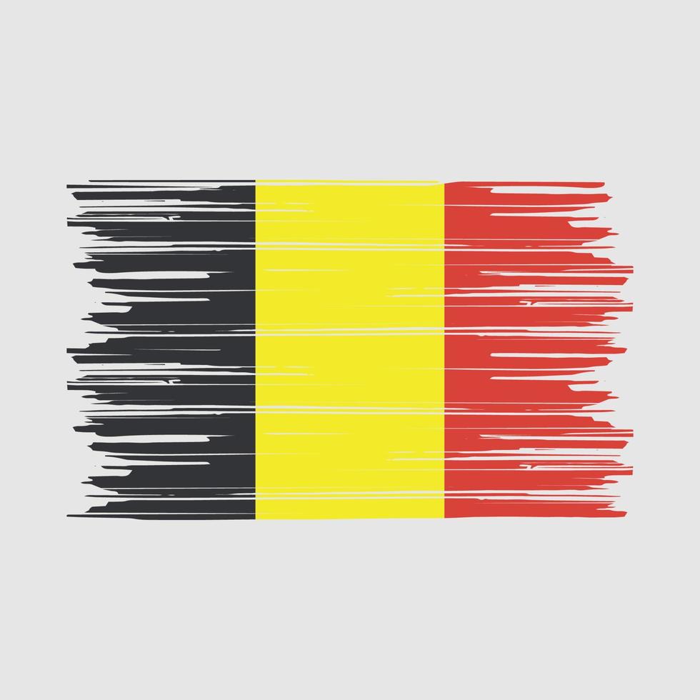 Belgien Flaggenpinsel vektor