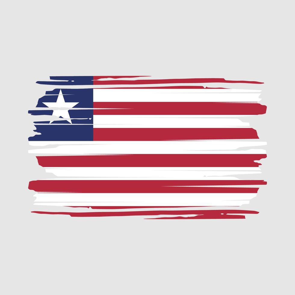 Liberia flagga borsta vektor