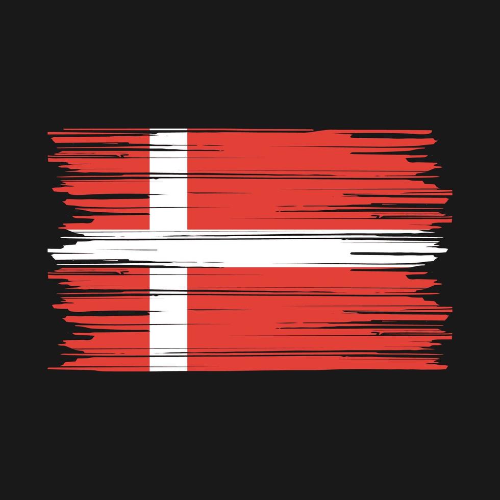 danmark flaggborste vektor