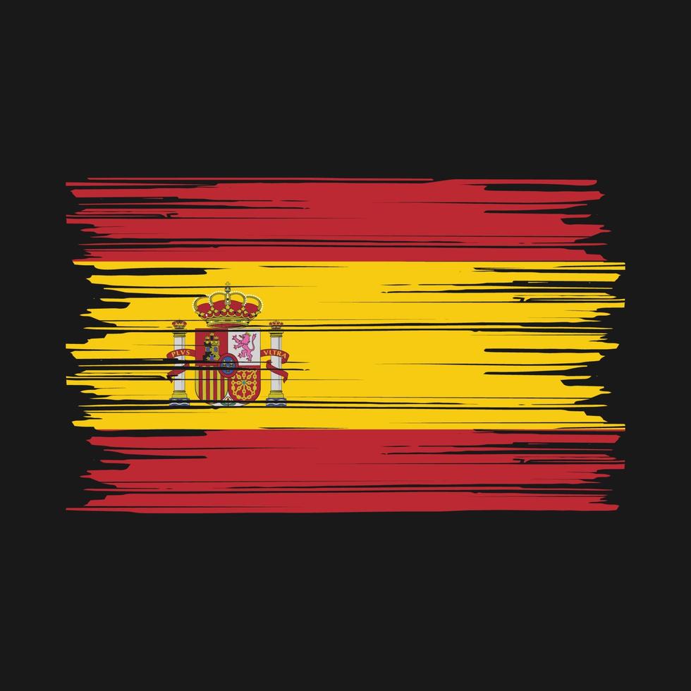 spaniens flagga borste vektor