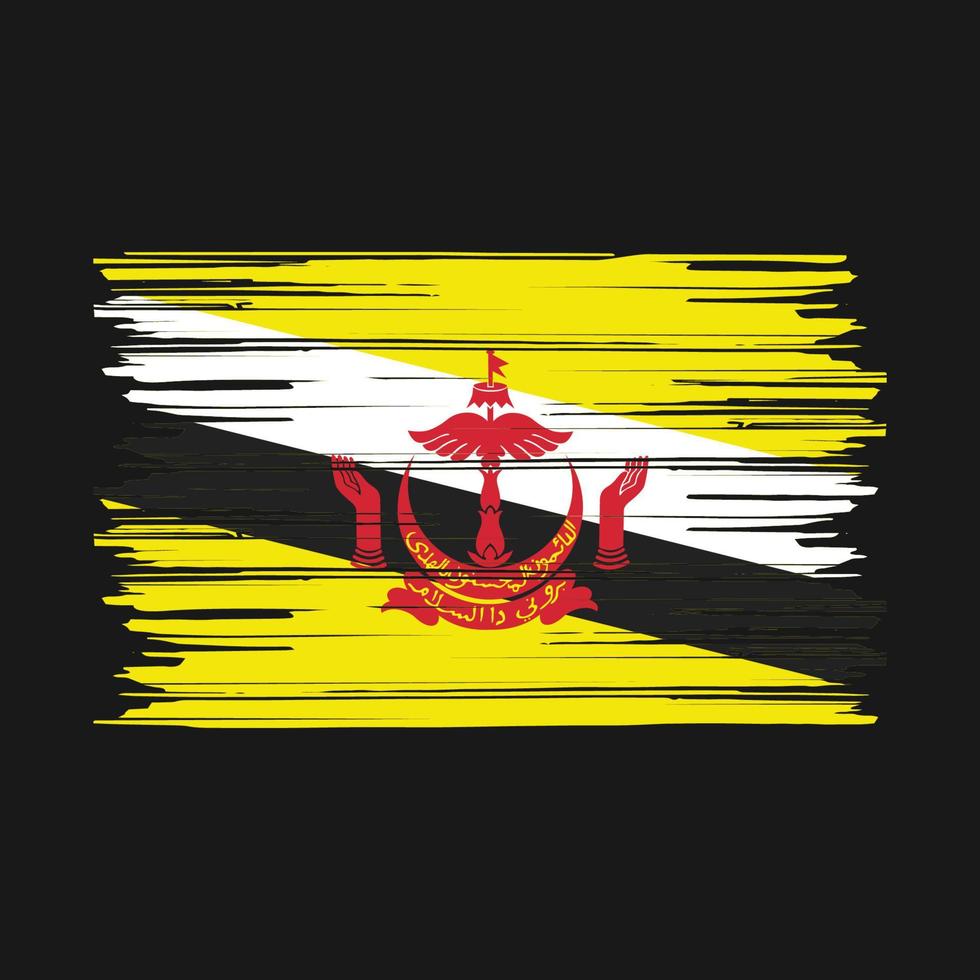 brunei flagga borste vektor