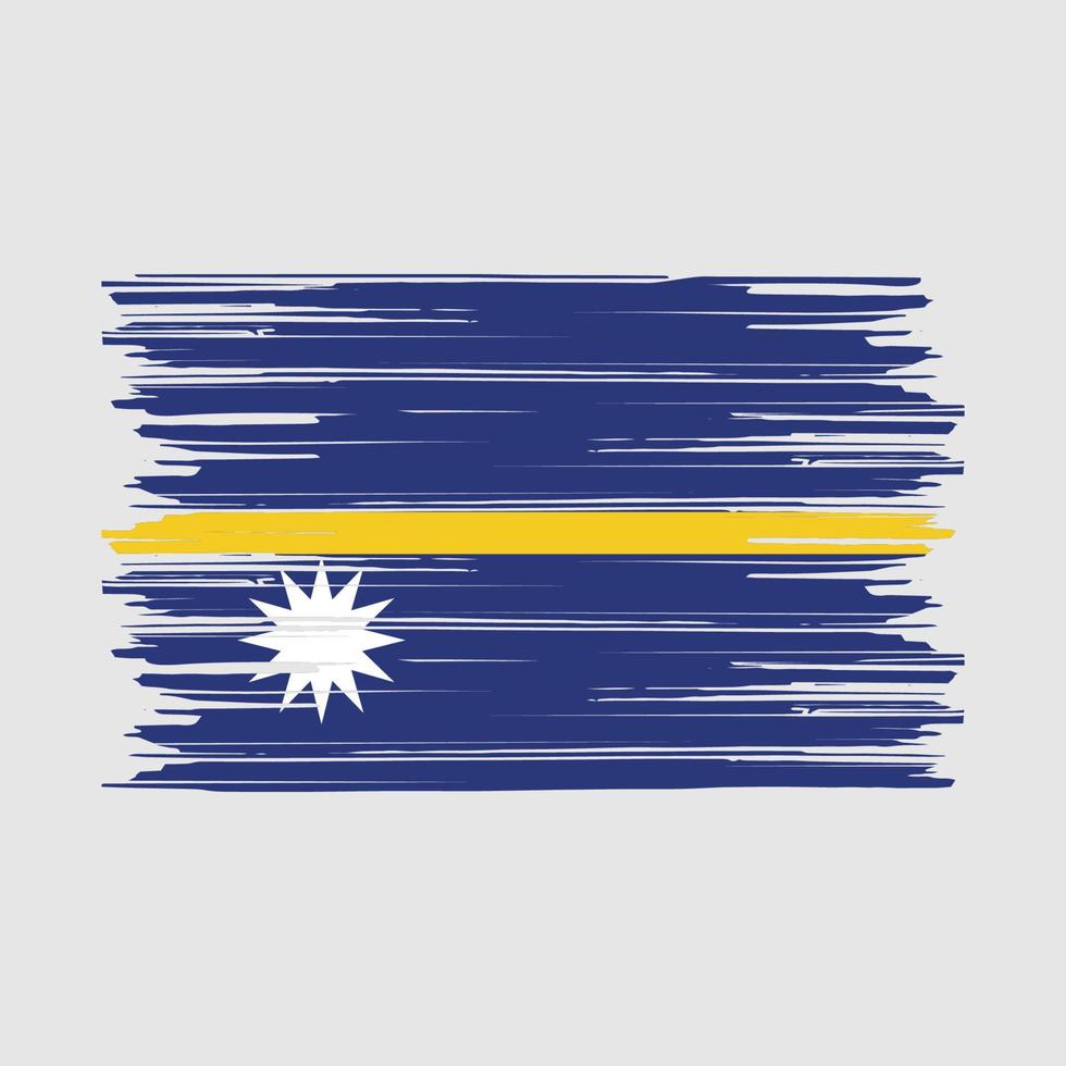 Bürste der Nauru-Flagge vektor