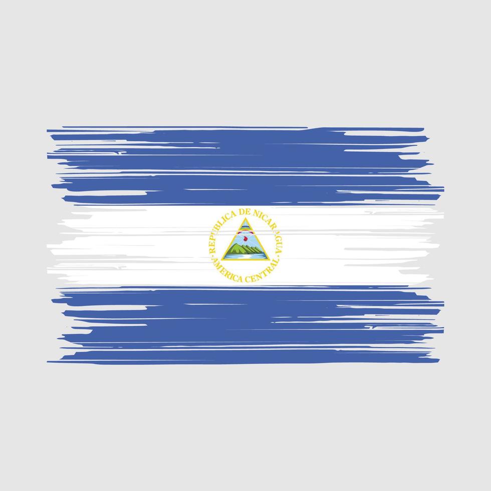 nicaragua flagge bürste vektor