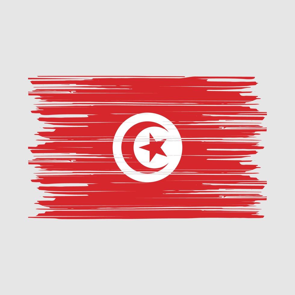 tunisiens flaggborste vektor