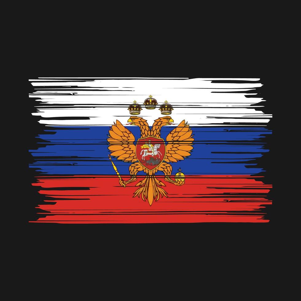 Rysslands flaggborste vektor