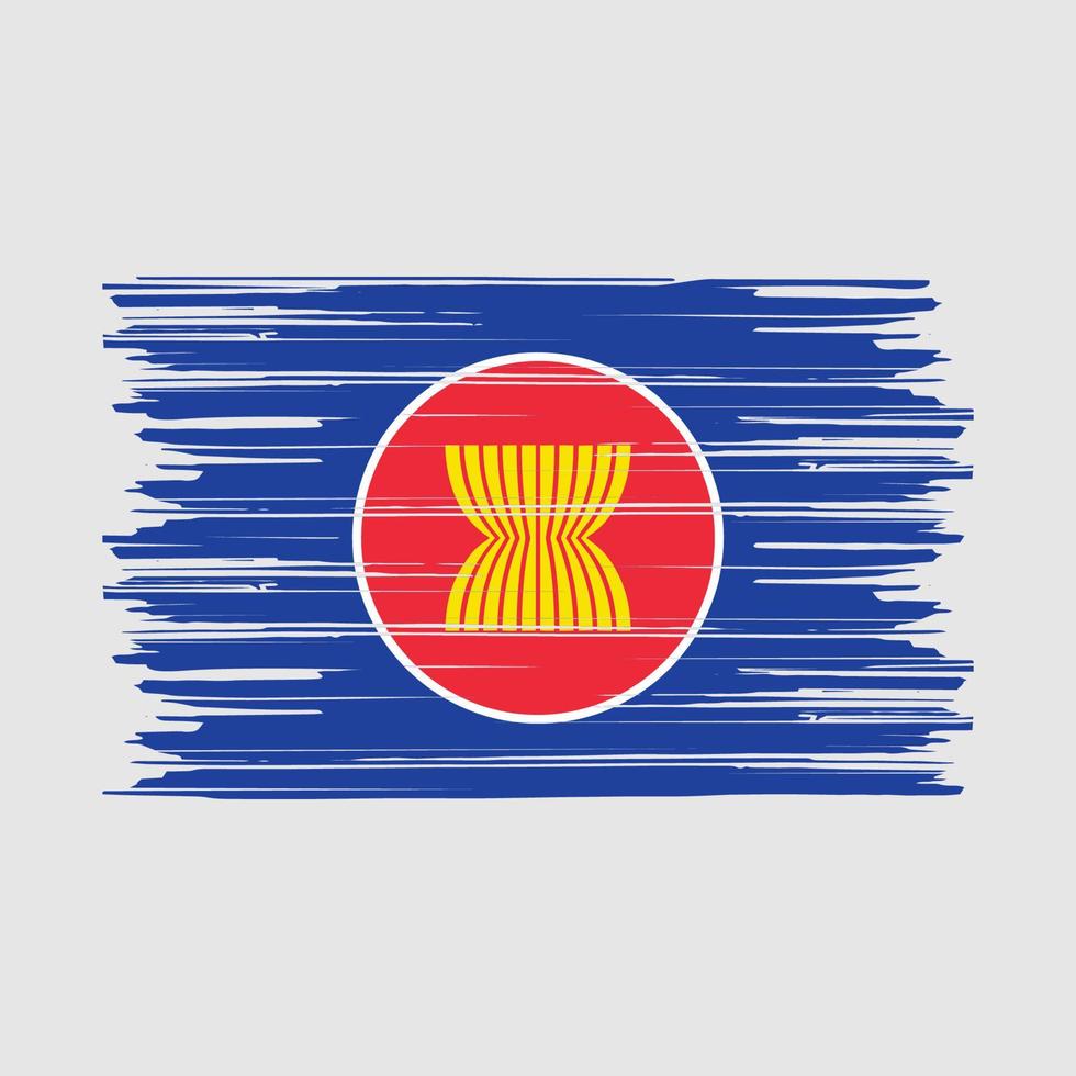 ASEAN-Flagge-Pinsel vektor