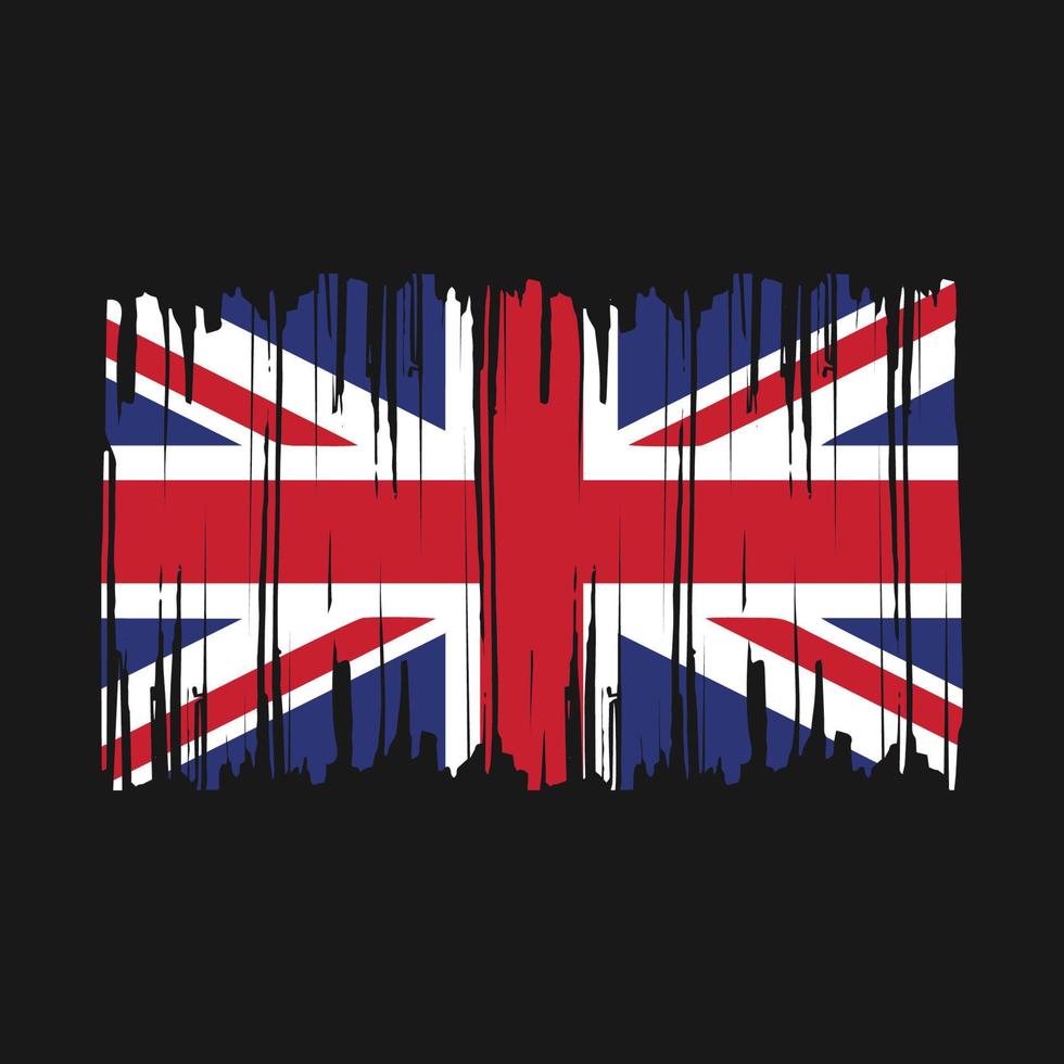 Storbritannien flagga borsta vektor illustration