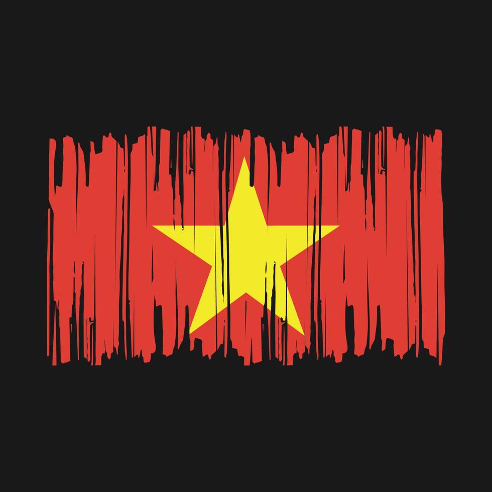 vietnam flag pinsel vektor illustration