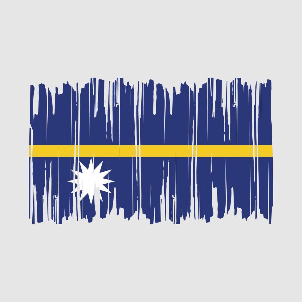 nauru-flaggenpinsel-vektorillustration vektor