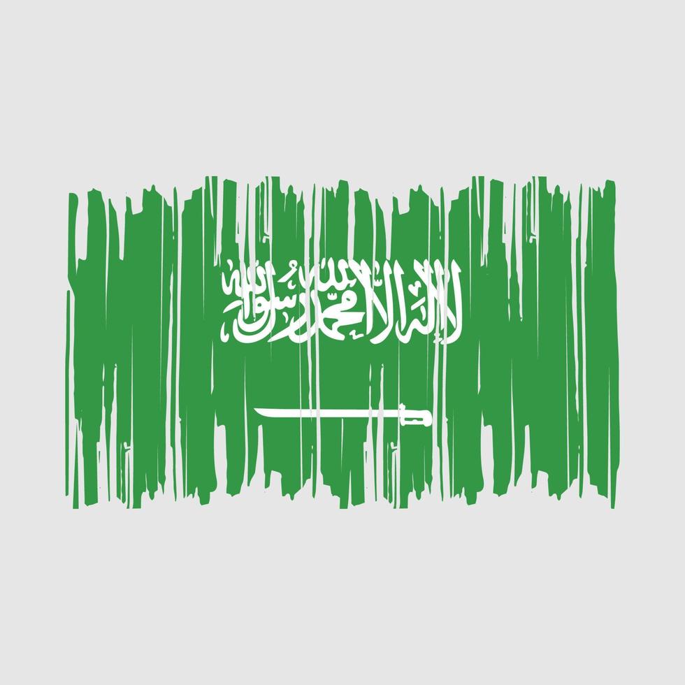 saudi-arabien-flaggenpinsel-vektorillustration vektor