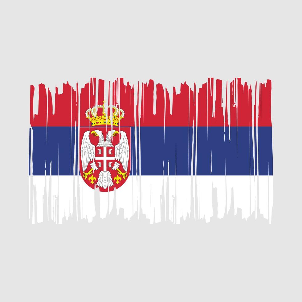 serbia flagga borsta vektor illustration