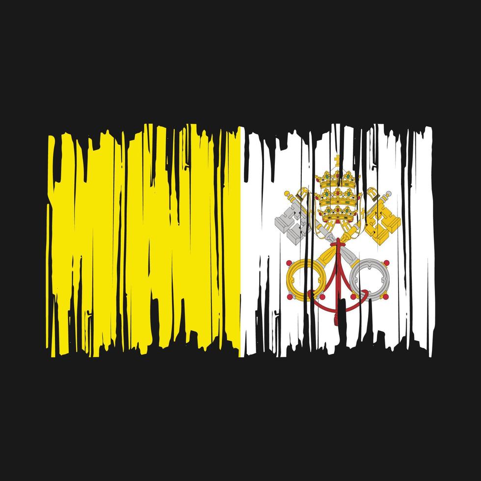 vatican flagga borsta vektor illustration