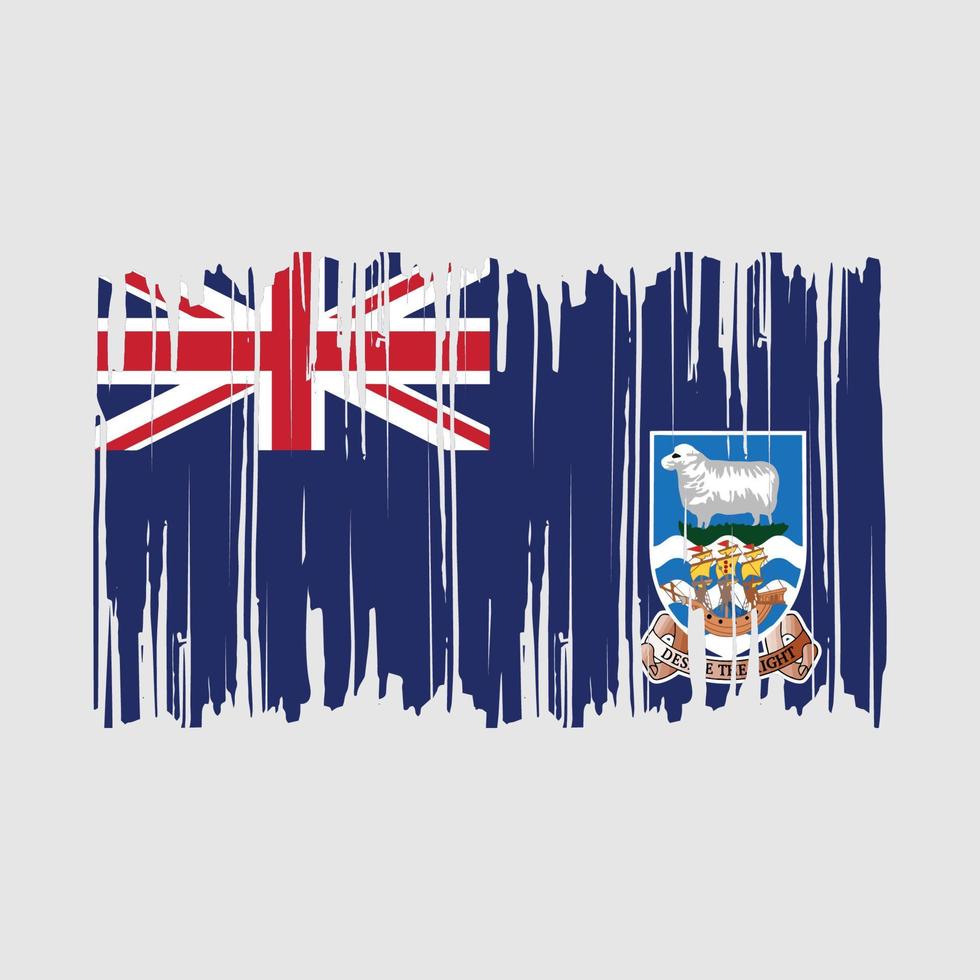 Falkland-Inseln-Flagpinsel-Vektorillustration vektor